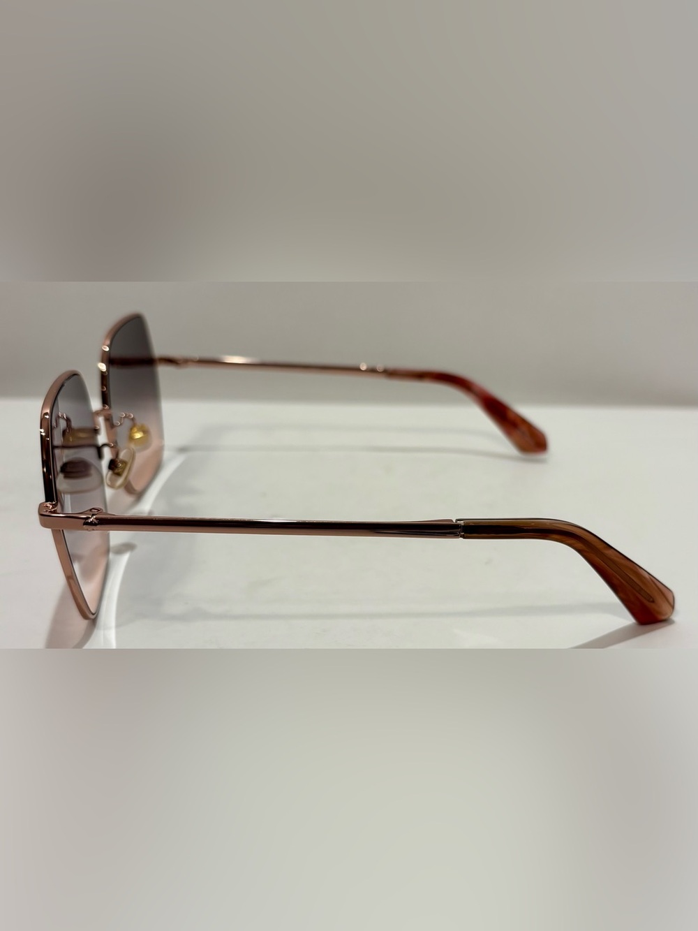 Kate Spade ♠️ New York HELLO SUNSHINE Geometric Gold & Brown Gradient Sunglasses - Picture 3 of 11